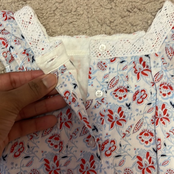 Janie and Jack Red,White, Blue Paisley Bubble 12-18M - Picture 5 of 9